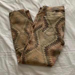 Current Elliott tribal print jeans